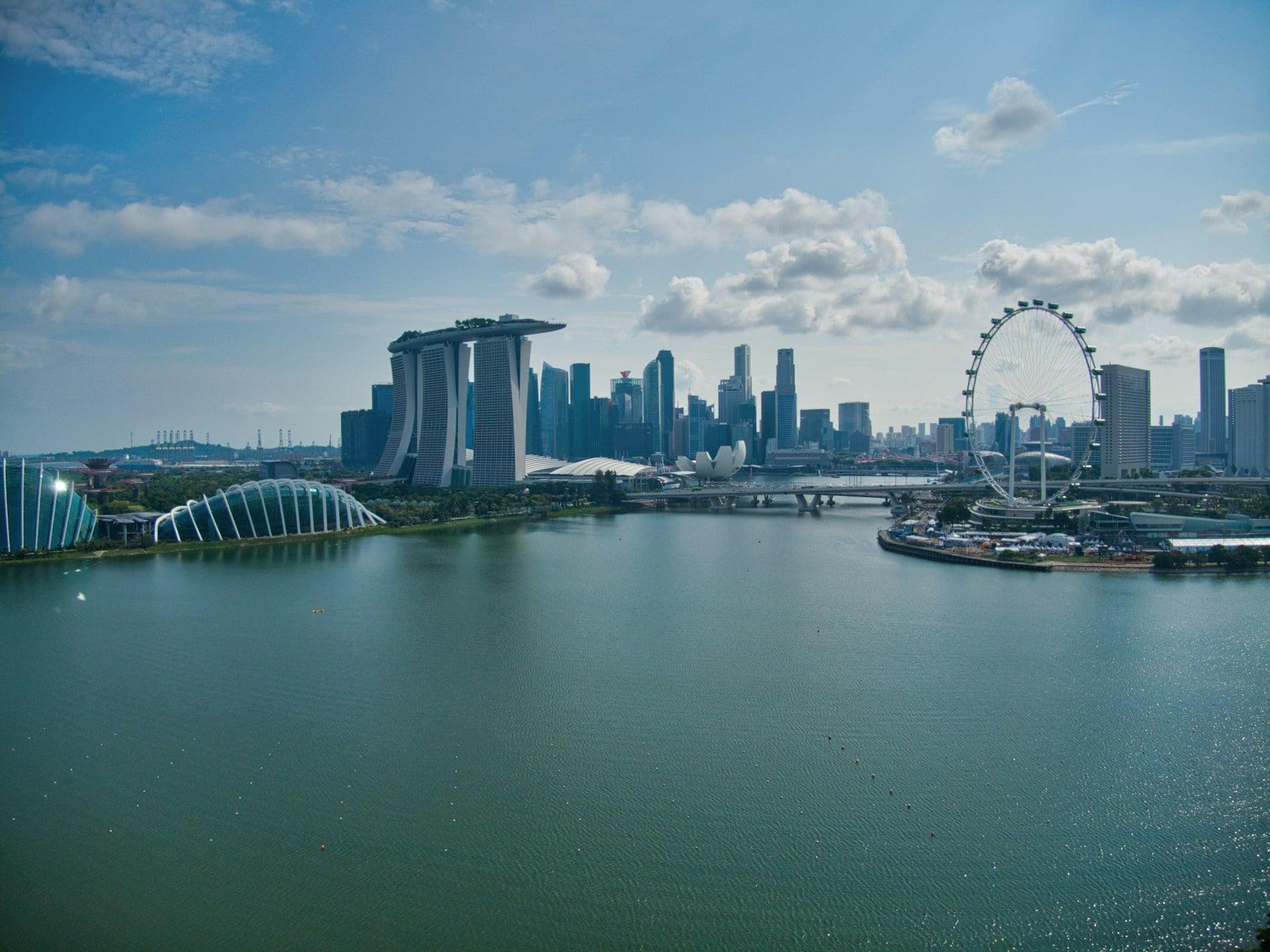 Singapore central business district skyline
